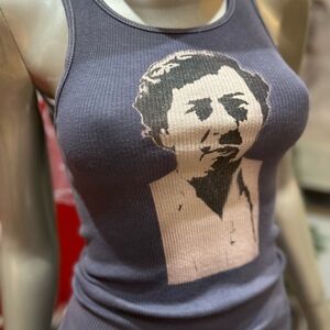 PABLO ESCOBAR mugshot mobster gangster series distressed soft tank top S unisex